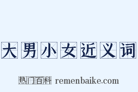 大男小女近义词是什么意思的图片